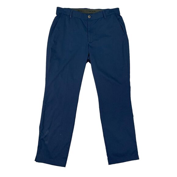 Under Armour Pants Mens 36 Academy Blue Showdown Golf Flex Waistband Straight - Picture 1 of 14